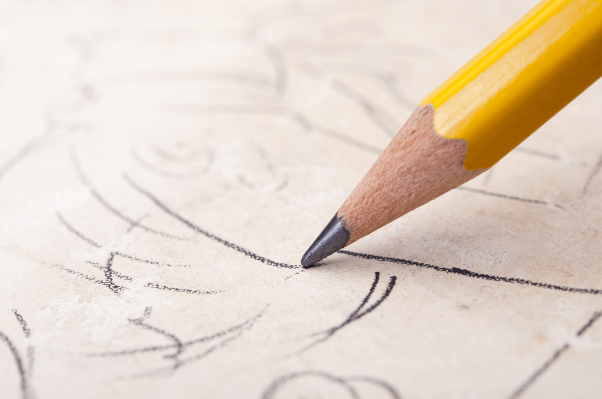 Sketching a Logo On Paper