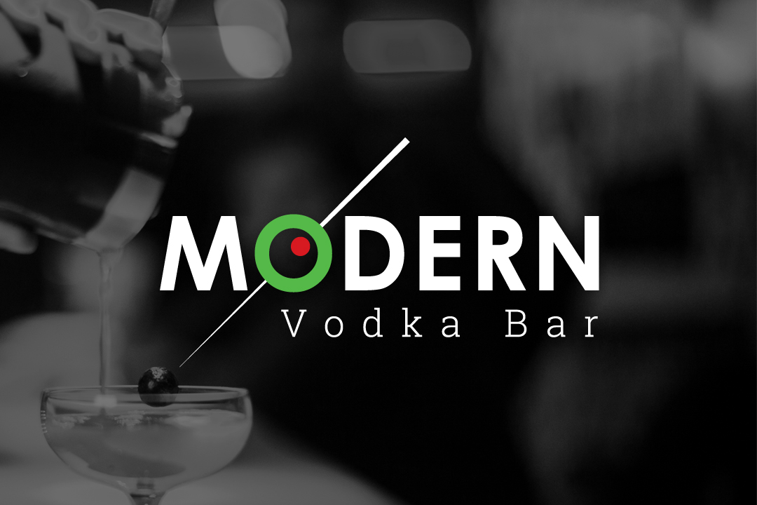 Modern Vodka Bar Logo Example Color